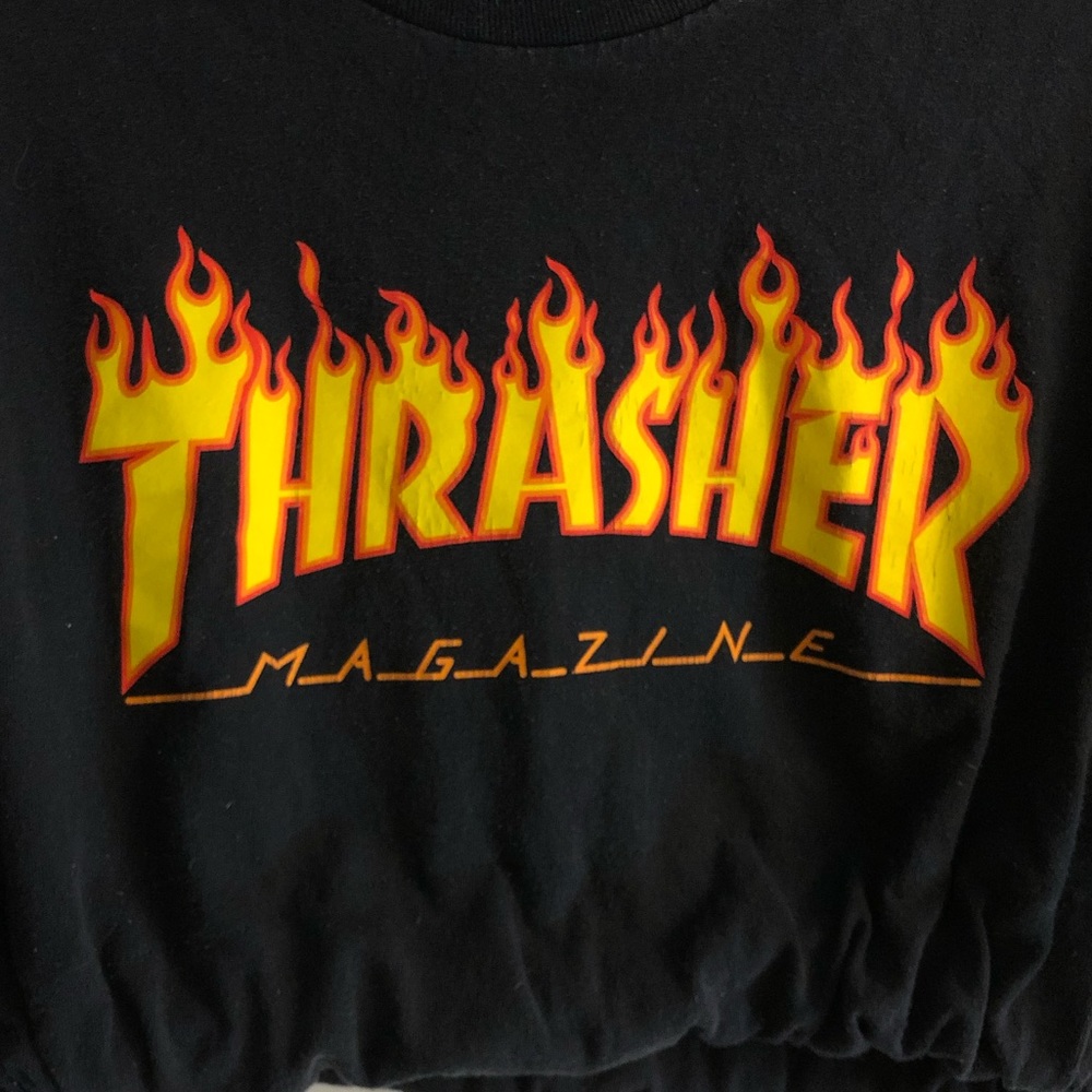 Thrasher Cropped T-shirt (Large) ON HOLD